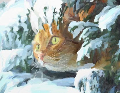 Cat in Snow